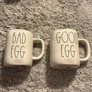 Rae Dunn Good Egg/ Bad Egg Coffee Mugs